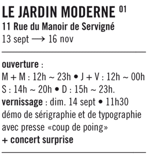Exposition • Le Jardin Moderne