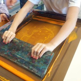 Atelier enfant, sérigraphie